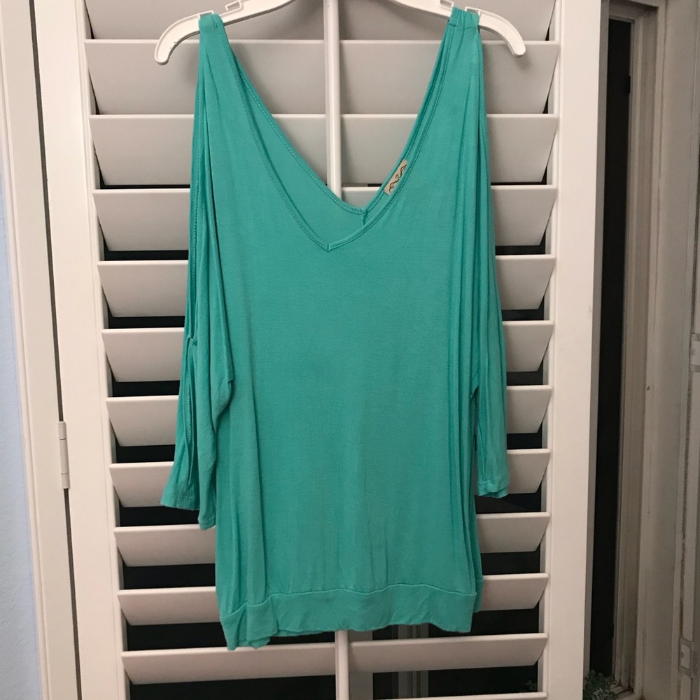 Eye Lash Couture Blue Arm Slit Shirt